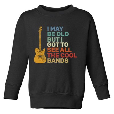 Old Guitarist The Cool Bands Toddler Sweatshirt