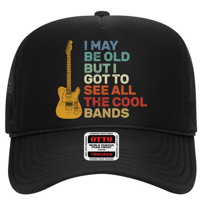 Old Guitarist The Cool Bands Trucker Hat