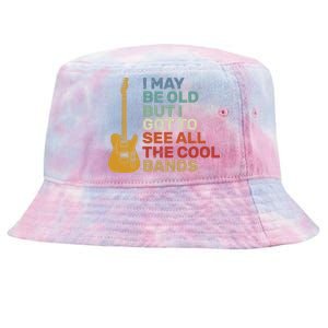 Old Guitarist The Cool Bands Tie-Dyed Bucket Hat