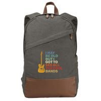 Old Guitarist The Cool Bands Cotton Canvas Backpack