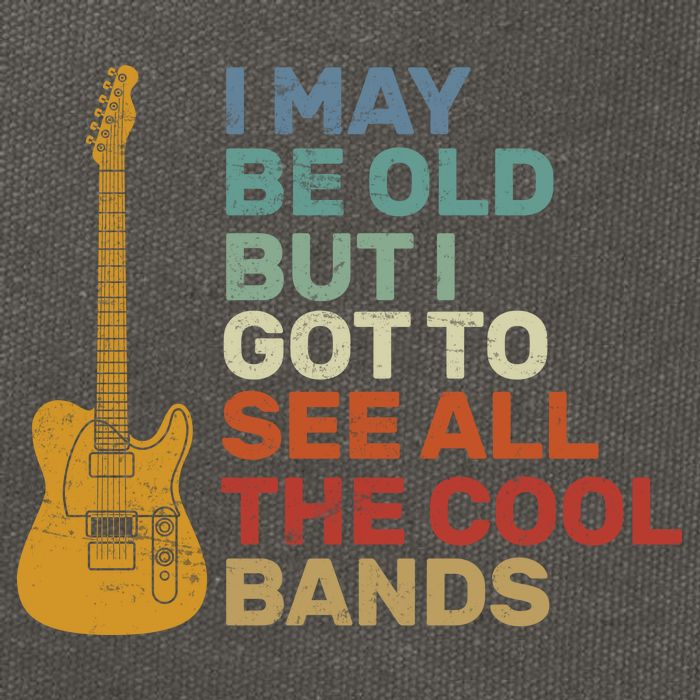 Old Guitarist The Cool Bands Cotton Canvas Backpack