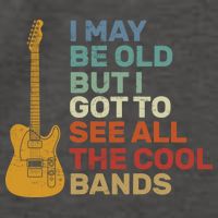 Old Guitarist The Cool Bands Vector Backpack