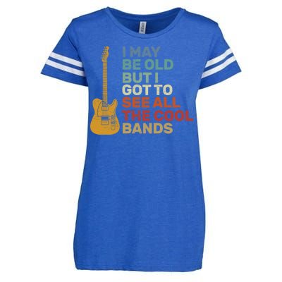 Old Guitarist The Cool Bands Enza Ladies Jersey Football T-Shirt