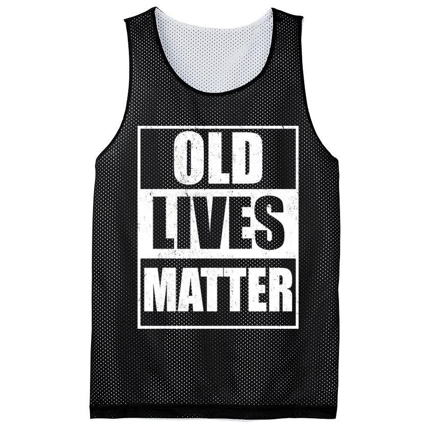 Old Lives Matter Distressed Logo Mesh Reversible Basketball Jersey Tank