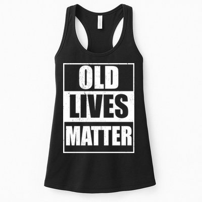 Old Lives Matter Distressed Logo Womens Tank Top