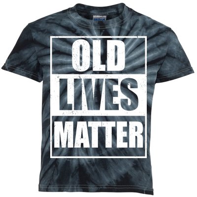 Old Lives Matter Distressed Logo Kids Tie-Dye T-Shirt