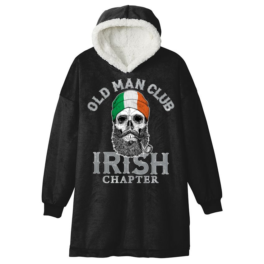 Old Man Club: Irish Chapter Hooded Wearable Blanket
