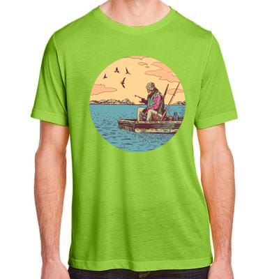 Old Man Fishing Adult ChromaSoft Performance T-Shirt