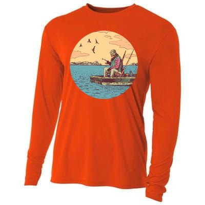 Old Man Fishing Cooling Performance Long Sleeve Crew