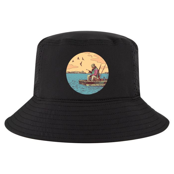 Old Man Fishing Cool Comfort Performance Bucket Hat