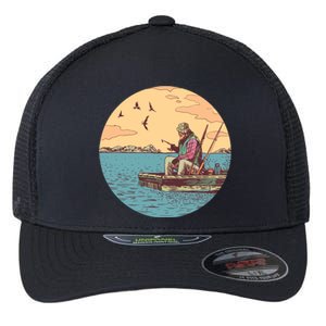 Old Man Fishing Flexfit Unipanel Trucker Cap