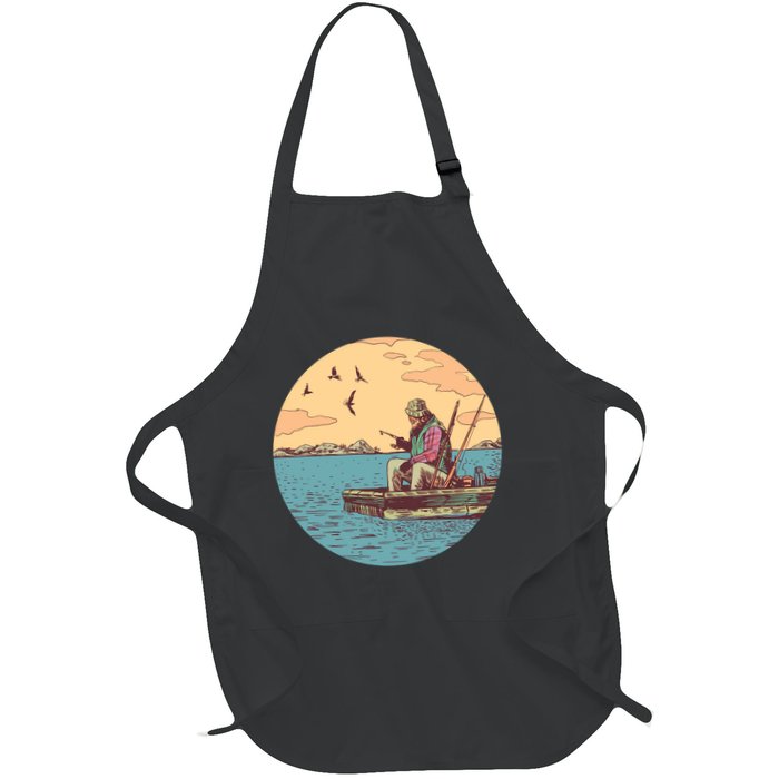 Old Man Fishing Apron