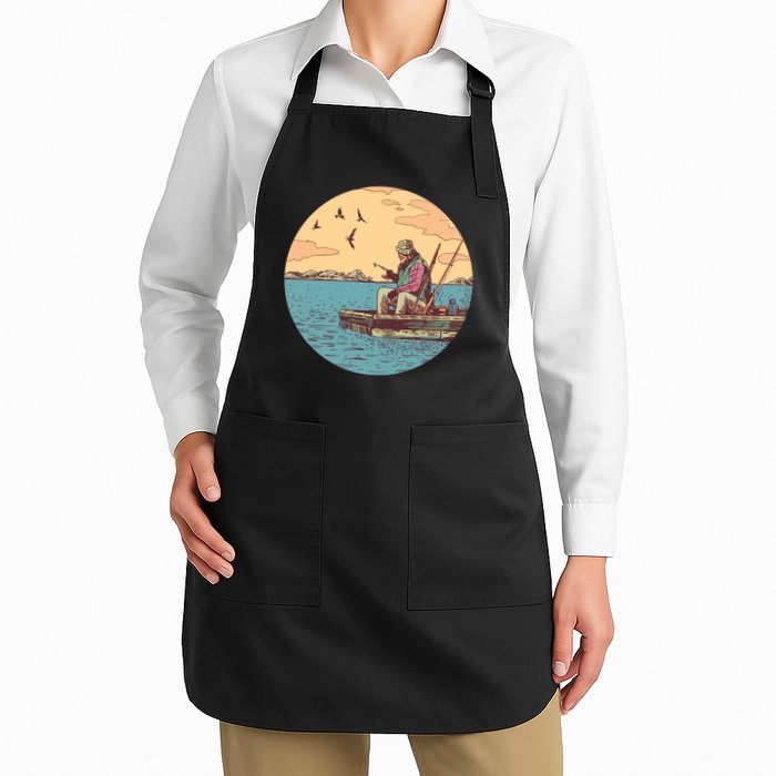 Old Man Fishing Apron