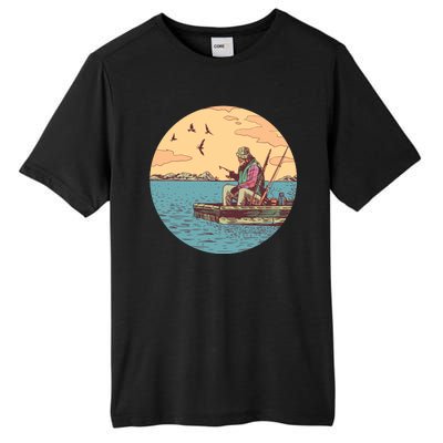 Old Man Fishing Tall Fusion ChromaSoft Performance T-Shirt