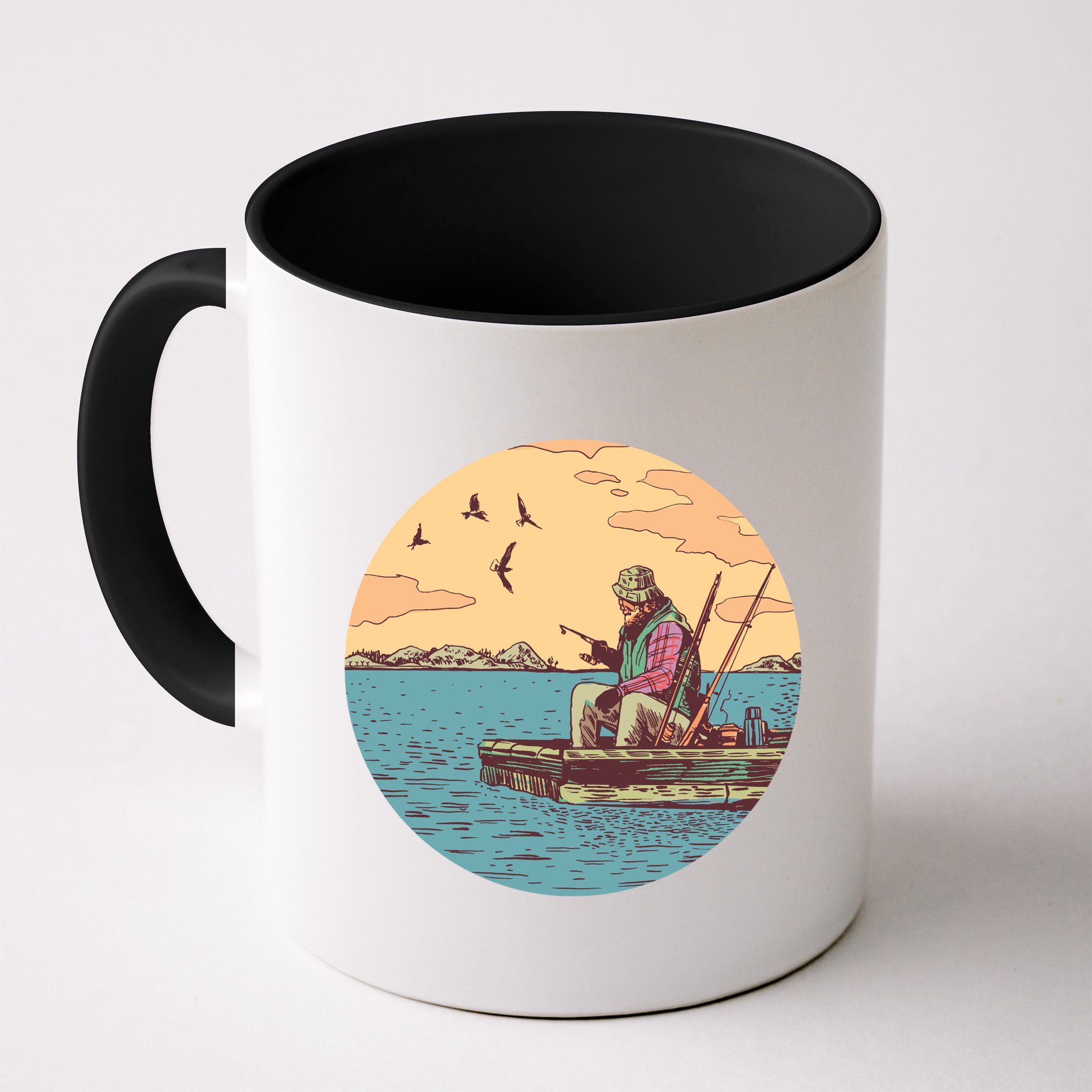 Old Man Fishing Mug