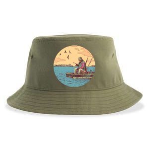 Old Man Fishing Sustainable Bucket Hat