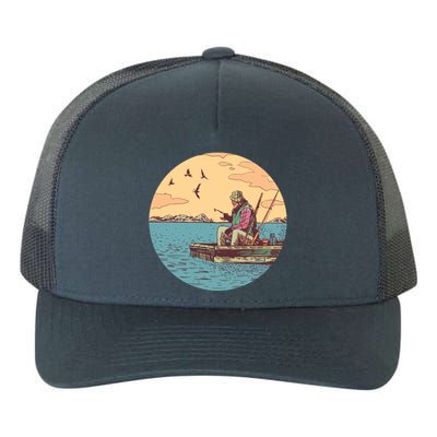 Old Man Fishing Yupoong Adult 5-Panel Trucker Hat