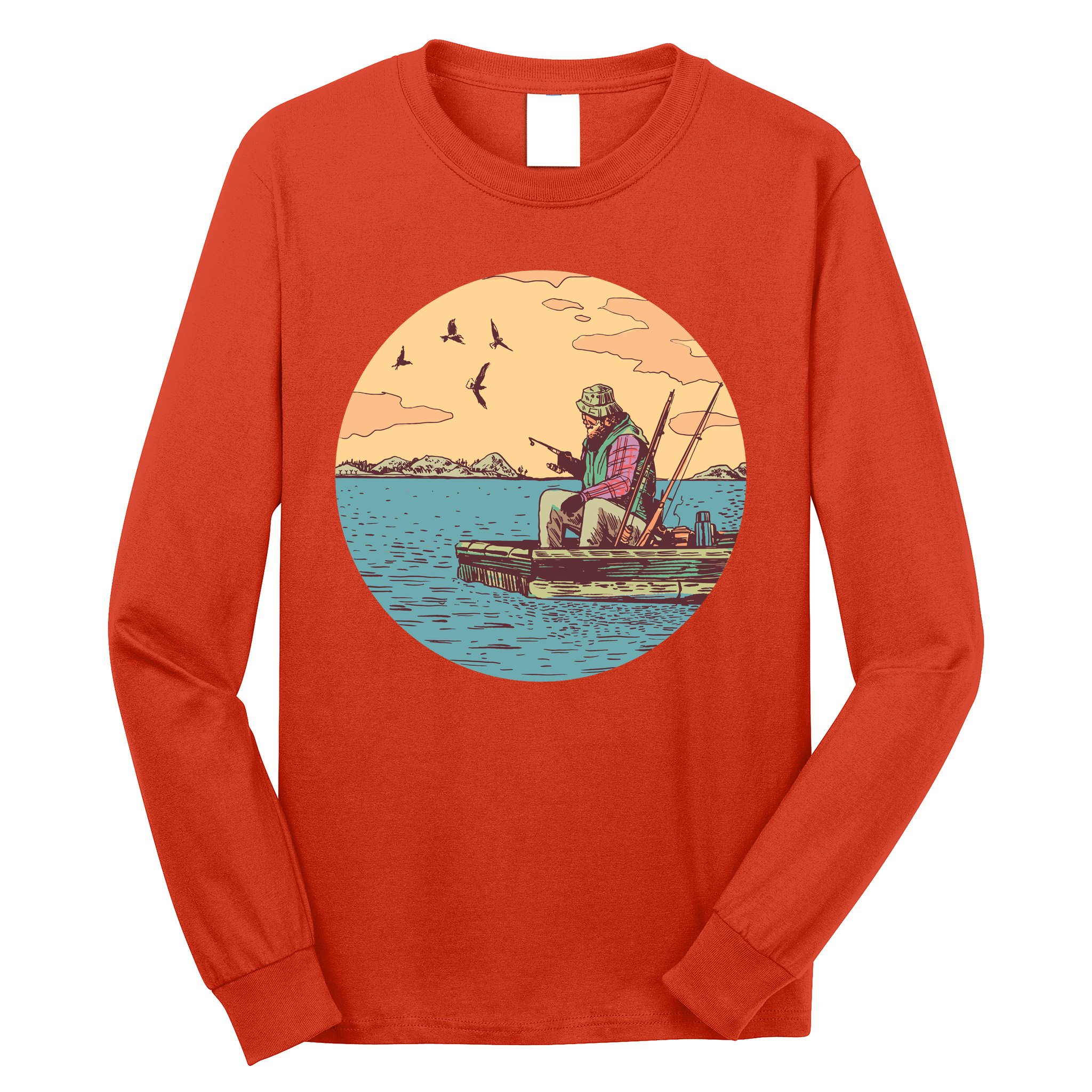 Old Man Fishing Long Sleeve Shirt