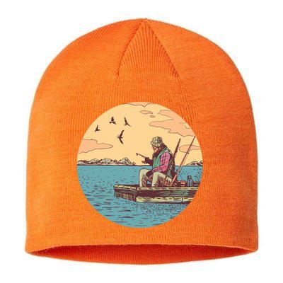 Old Man Fishing Sustainable Beanie