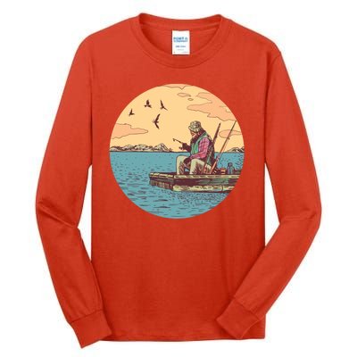 Old Man Fishing Tall Long Sleeve T-Shirt