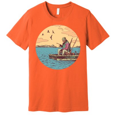 Old Man Fishing Premium T-Shirt