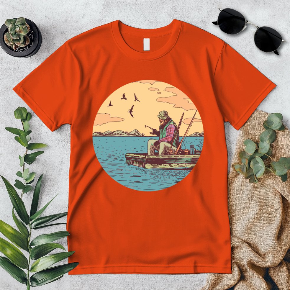 Old Man Fishing Premium T-Shirt