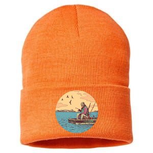 Old Man Fishing Sustainable Knit Beanie