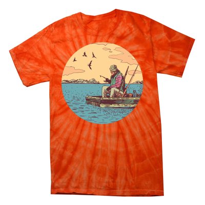 Old Man Fishing Tie-Dye T-Shirt