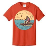 Old Man Fishing Kids T-Shirt