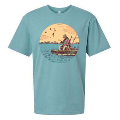 Old Man Fishing Sueded Cloud Jersey T-Shirt