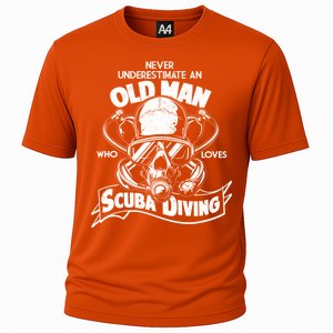 Old Man Who Loves Scuba Diving Cooling Performance Crew T-Shirt