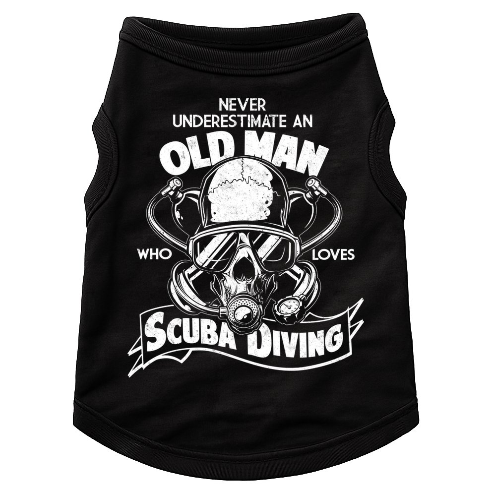 Old Man Who Loves Scuba Diving Doggie Tank
