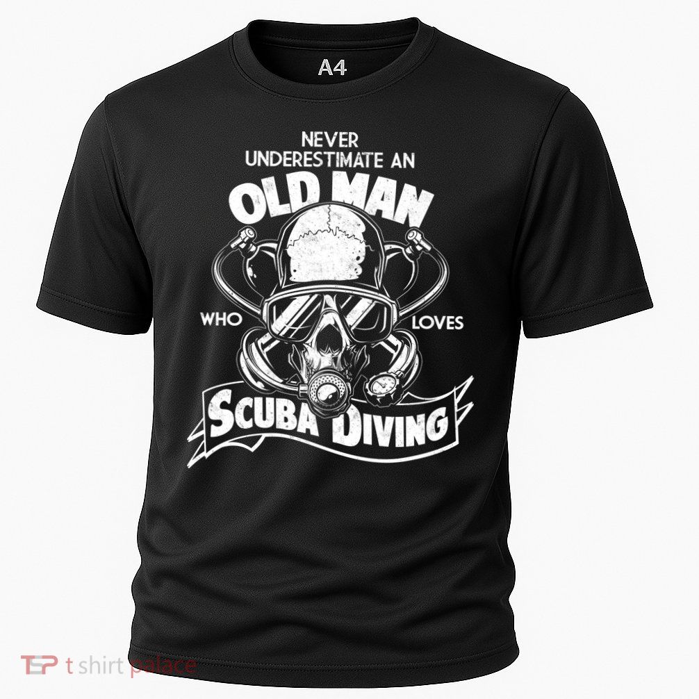 Old Man Who Loves Scuba Diving Performance Shirt