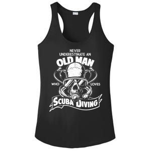 Old Man Who Loves Scuba Diving Ladies PosiCharge Competitor Racerback Tank