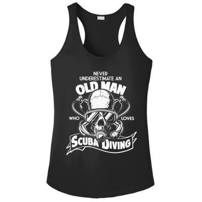 Old Man Who Loves Scuba Diving Ladies PosiCharge Competitor Racerback Tank