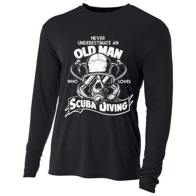 Old Man Who Loves Scuba Diving Cooling Performance Long Sleeve Crew