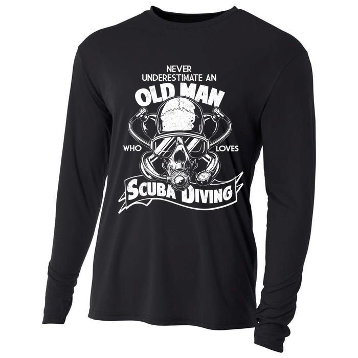 Old Man Who Loves Scuba Diving Cooling Performance Long Sleeve Crew