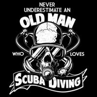 Old Man Who Loves Scuba Diving Cooling Performance Long Sleeve Crew