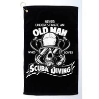 Old Man Who Loves Scuba Diving Golf Towel