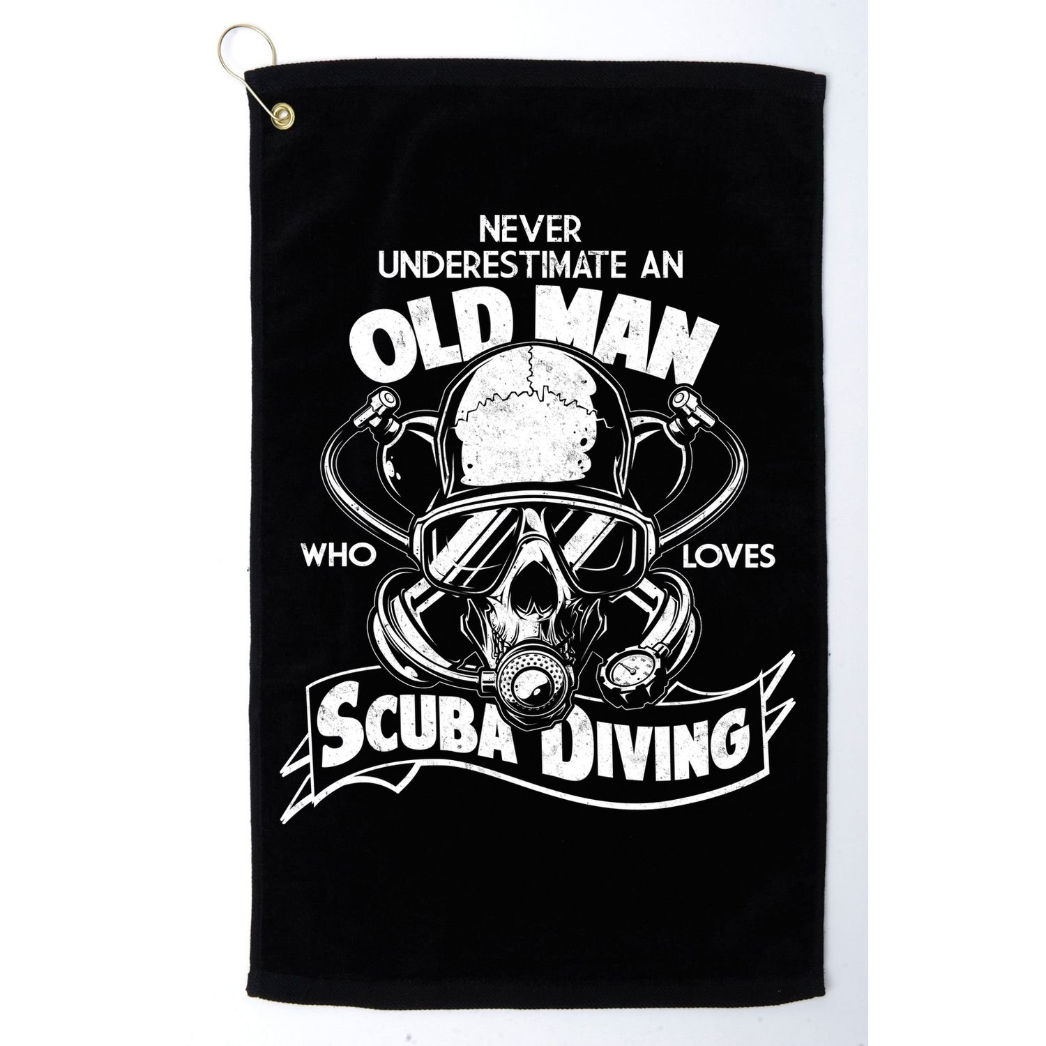 Old Man Who Loves Scuba Diving Golf Towel