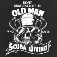 Old Man Who Loves Scuba Diving Golf Towel