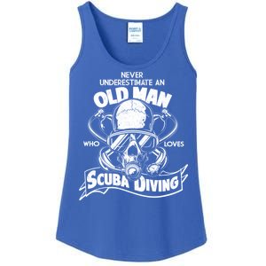 Old Man Who Loves Scuba Diving Ladies Essential Tank