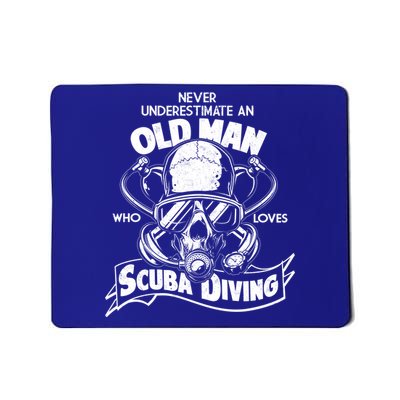 Old Man Who Loves Scuba Diving Mousepad