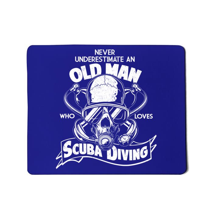 Old Man Who Loves Scuba Diving Mousepad