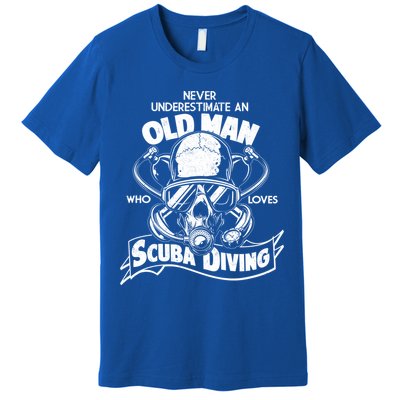 Old Man Who Loves Scuba Diving Premium T-Shirt