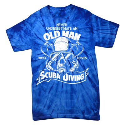 Old Man Who Loves Scuba Diving Tie-Dye T-Shirt