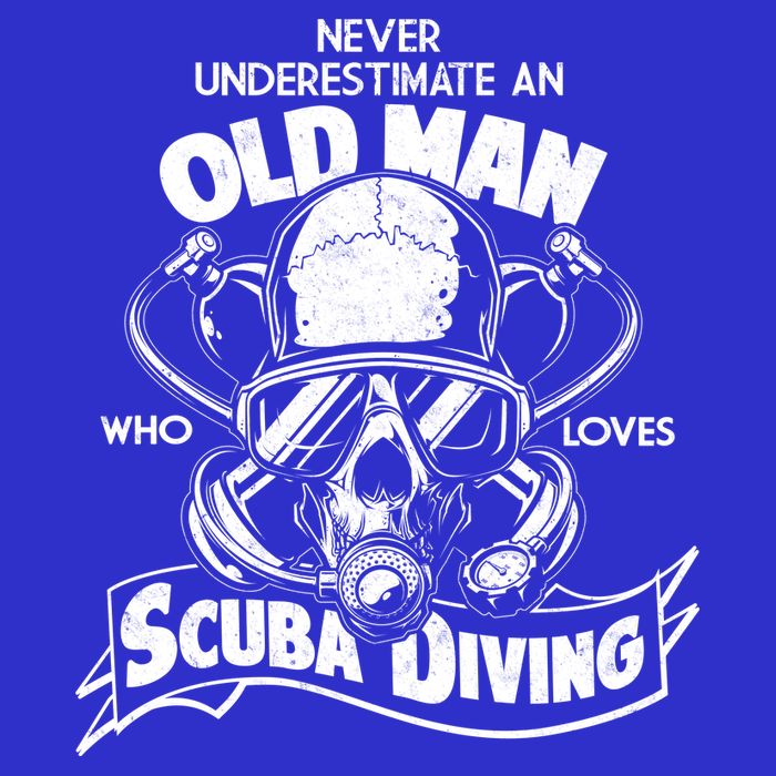 Old Man Who Loves Scuba Diving Tie-Dye T-Shirt