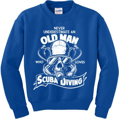 Old Man Who Loves Scuba Diving Kids Sweatshirt