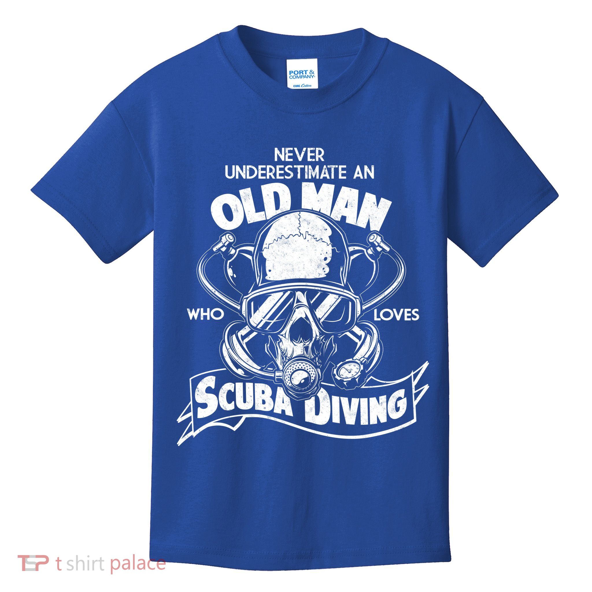 Old Man Who Loves Scuba Diving Kids T-Shirt