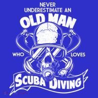 Old Man Who Loves Scuba Diving Kids T-Shirt